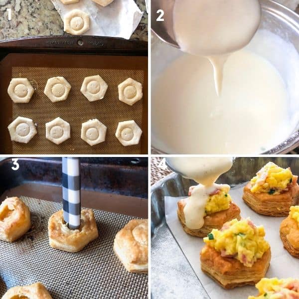 How to make puff pastry egg tarlets step by step.