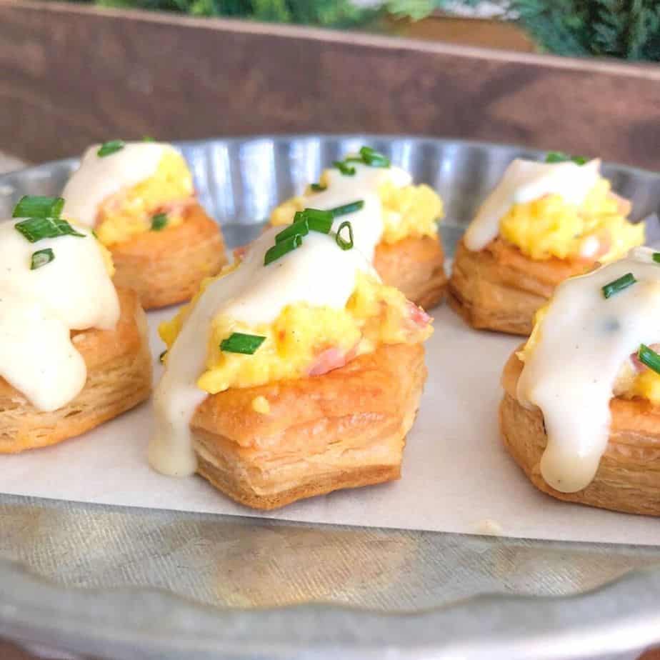 egg tarts with puff pastry dough