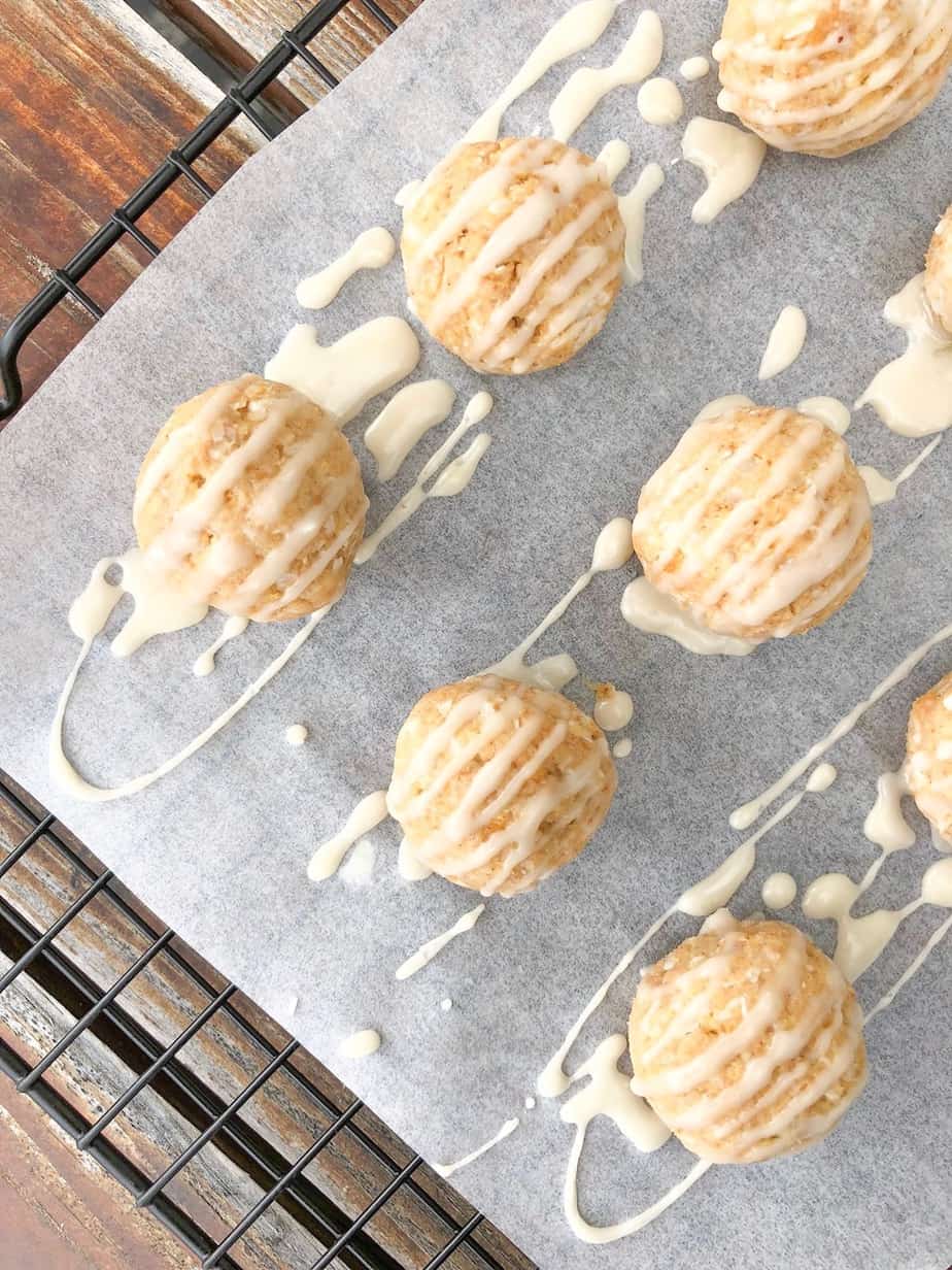 lemon cream cheese truffles with glaze