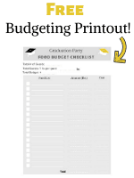 Free Budgeting Printout for graduation party.