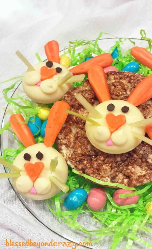 babybel easter bunny appetizer using cheese.