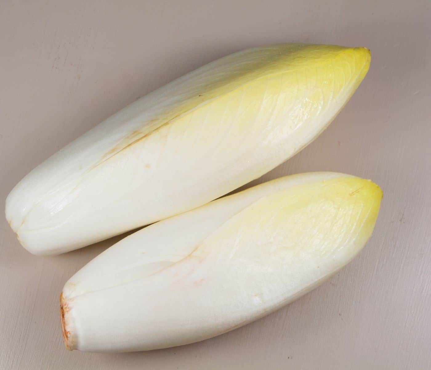 Two endive heads.