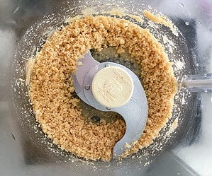 Ingredients in food processor.