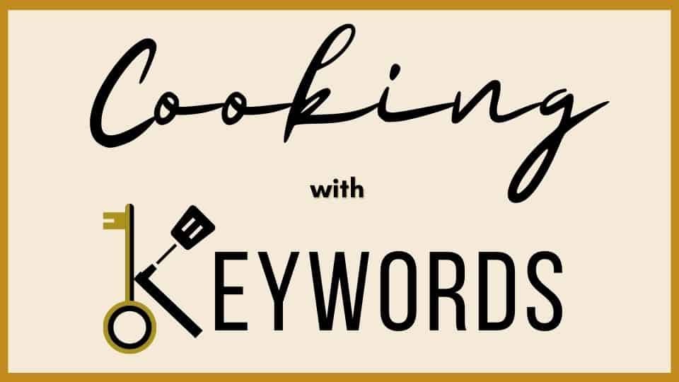 Cooking with keywords logo.