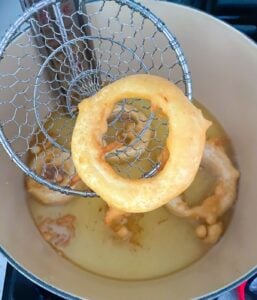 Fried onion ring.