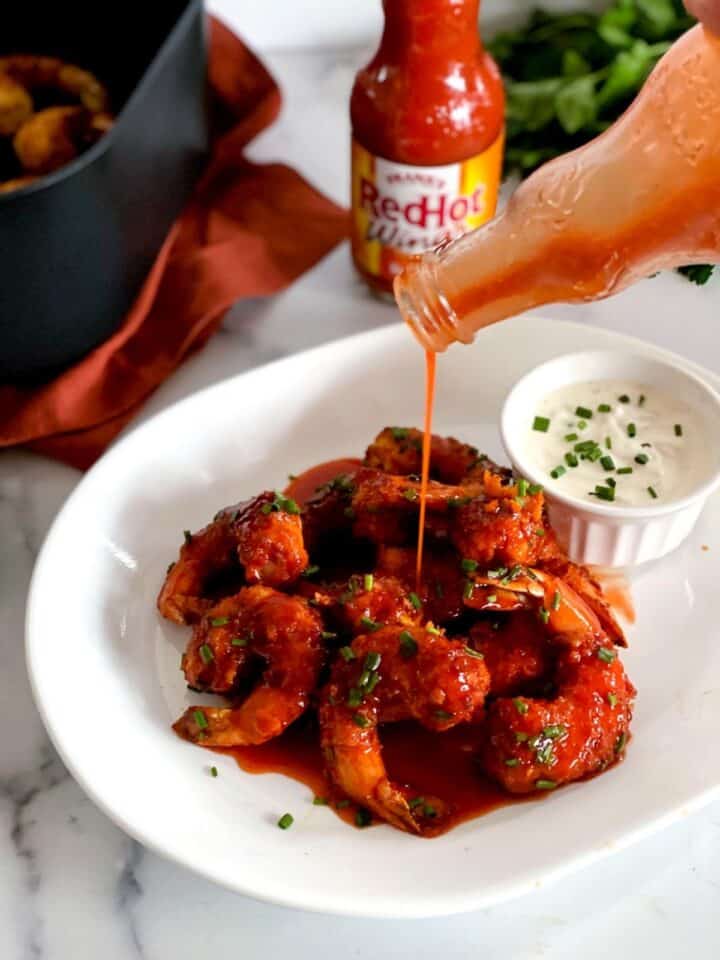 EASY Air Fryer Buffalo Shrimp (w/ Brown Sugar Sauce) Aleka's GetTogether