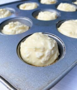 Batter on top of the baked cookie.
