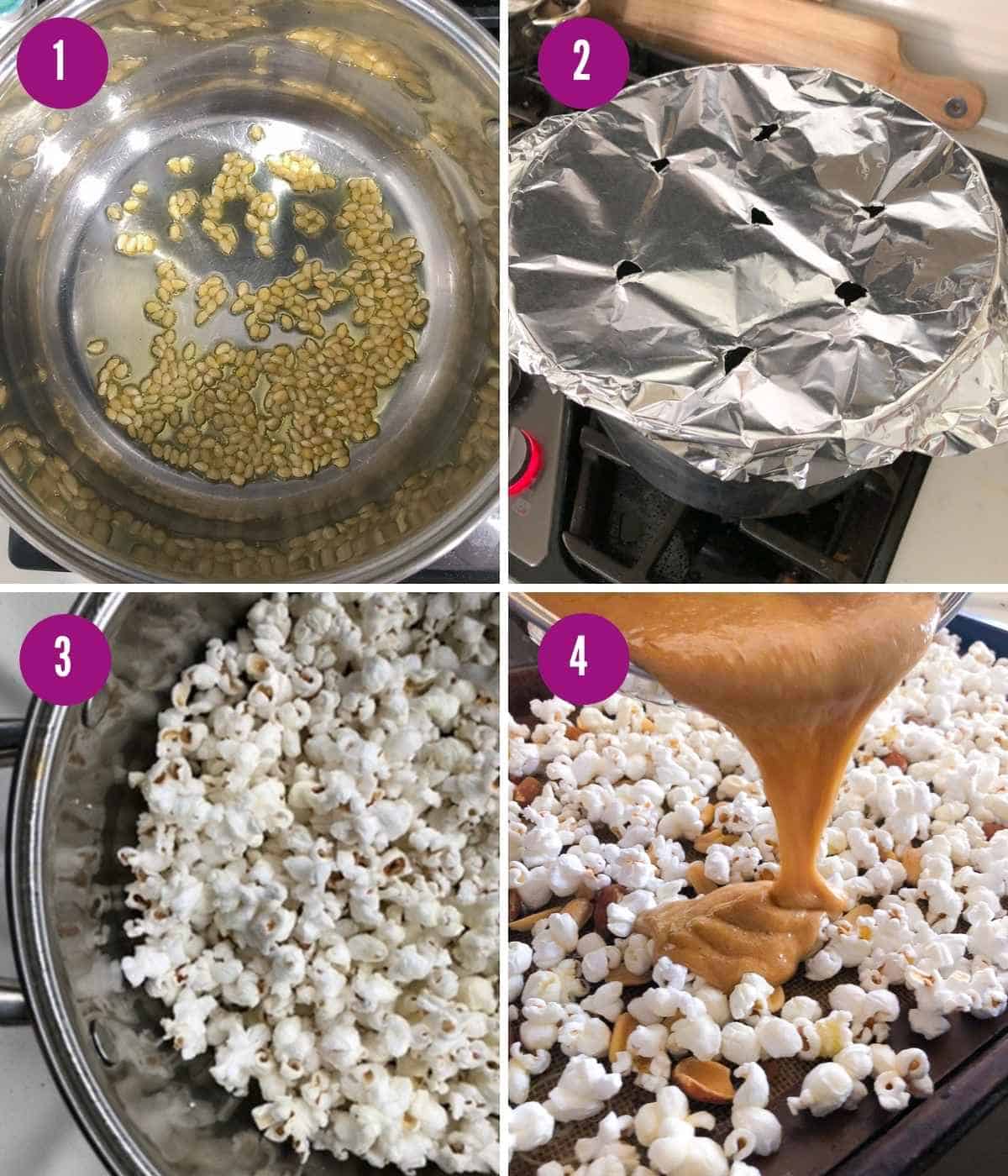 Stovetop Popcorn with step-by-step photos