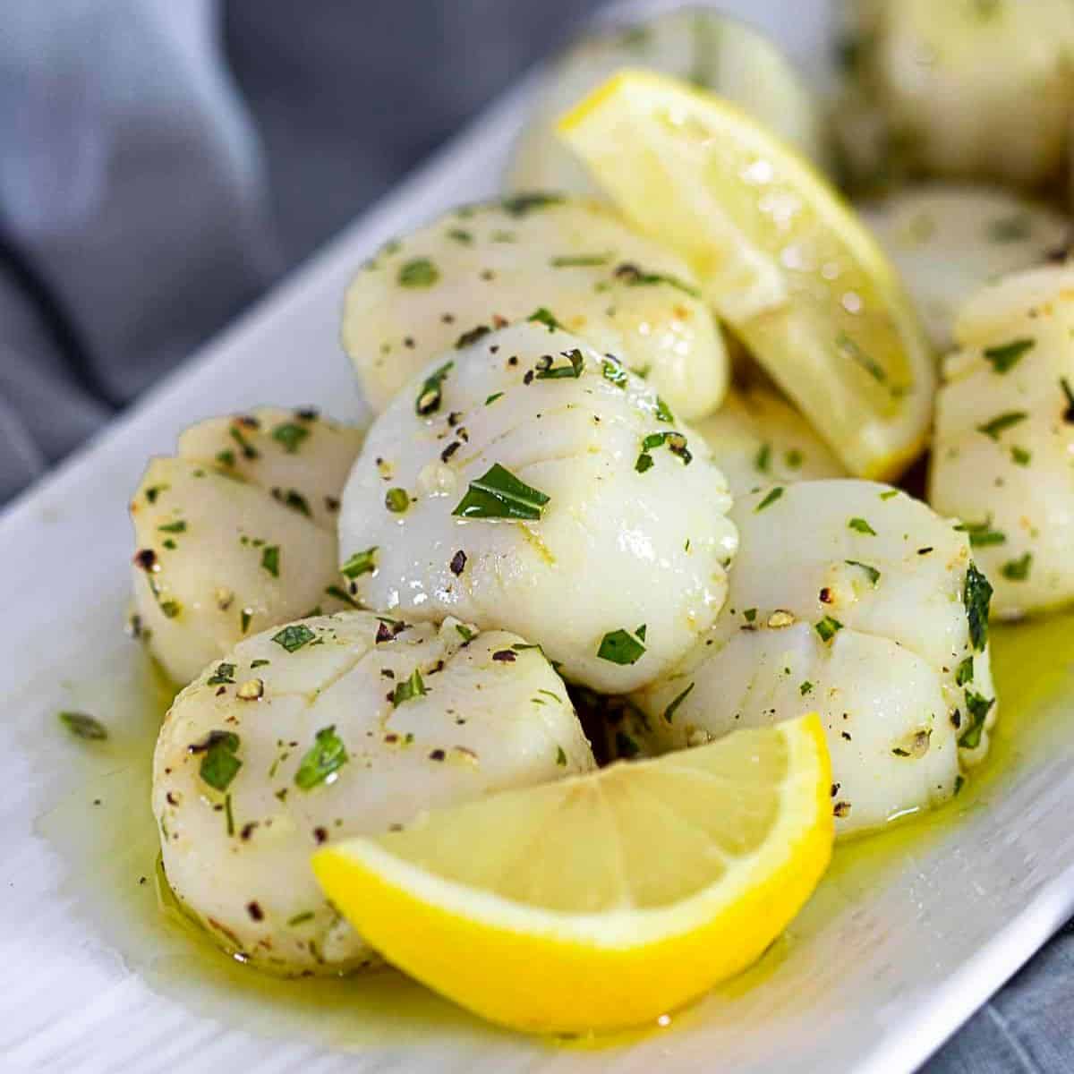 Air Fryer Scallops with Lemon & Tarragon