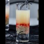 Monkey brains shot with fake spiders on top.