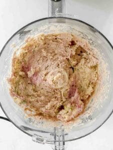 Ingredients in food processor.