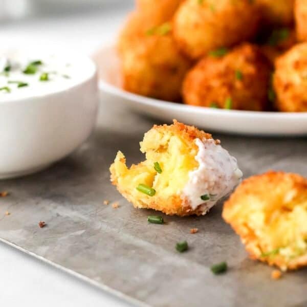 Homemade Cheesy Mashed Potato Croquettes w/ Panko - Aleka's Get-Together