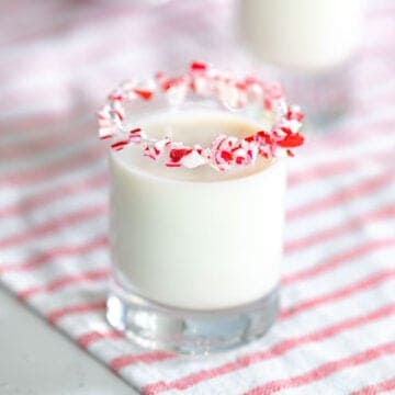 Rumchata candy cane shot.