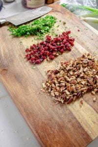Chopped nuts and pecans.