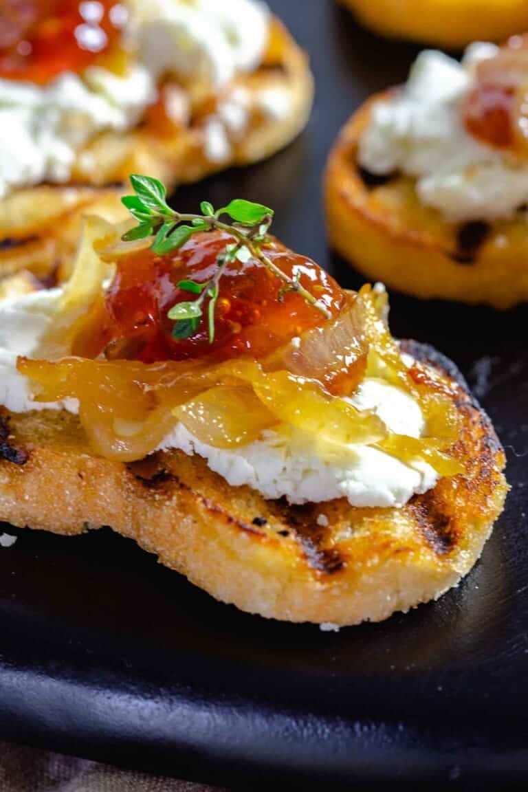 Goat Cheese & Fig Crostini Aleka's GetTogether