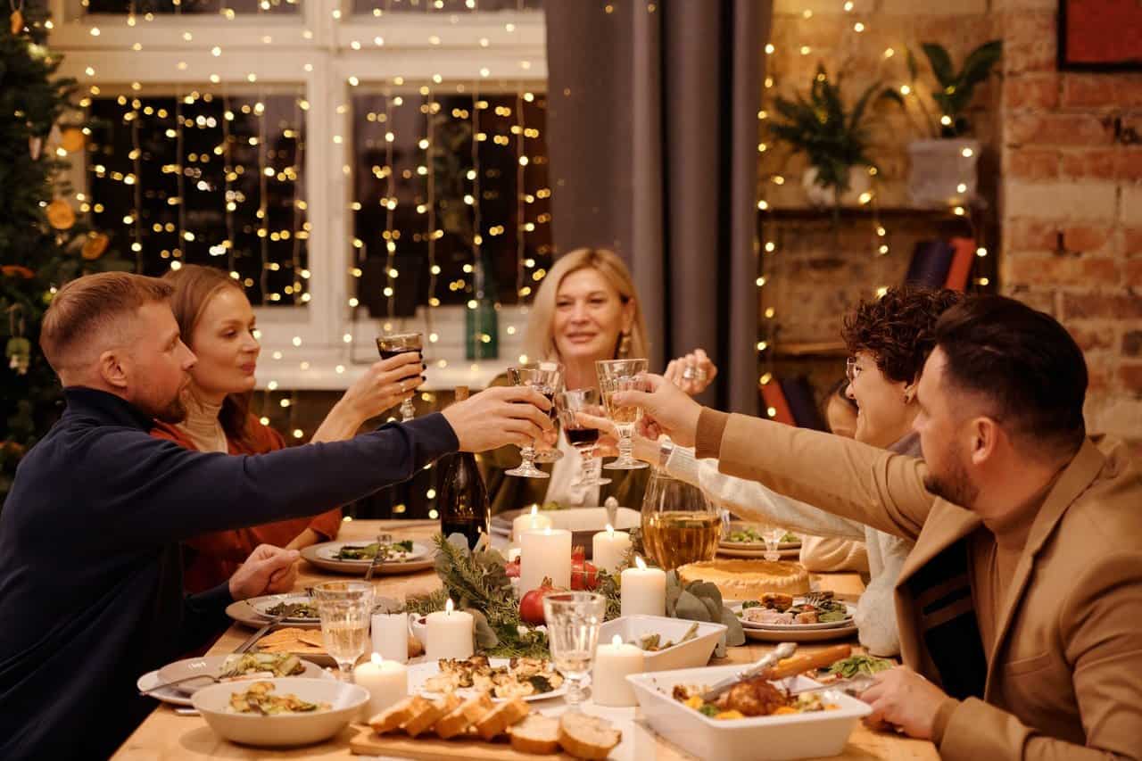 Family Having a Dinner Together.