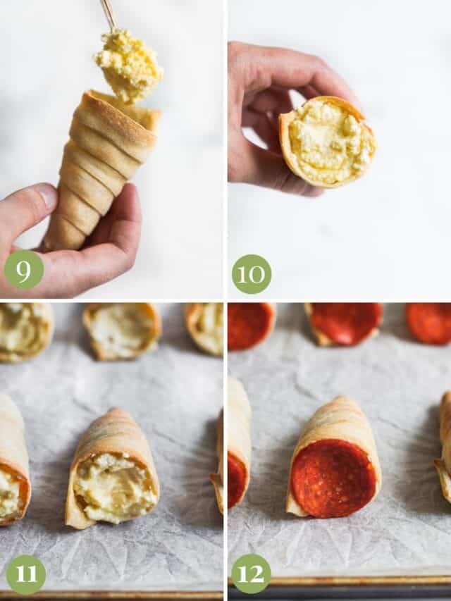 How To Make Pizza Cones (with Pepperoni and Ricotta) Aleka's GetTogether
