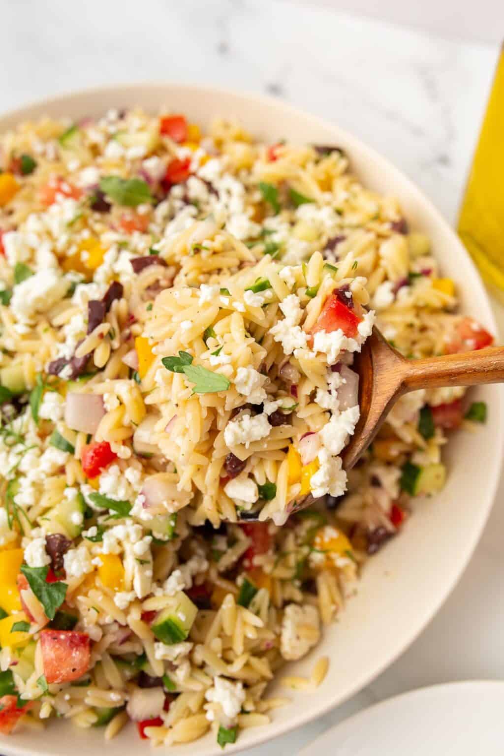 Greek Orzo Pasta Salad Aleka's GetTogether