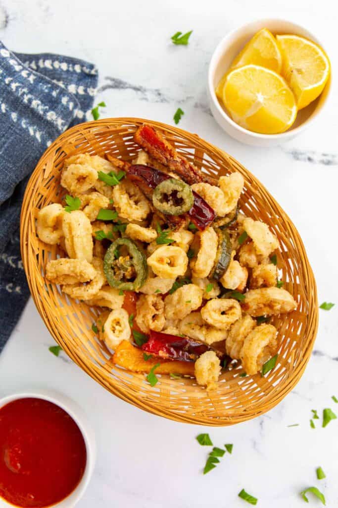 Crispy Pan Fried Calamari - Aleka's Get-Together