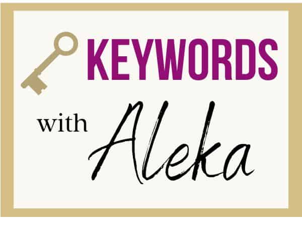 Keywords with Aleka graphic.