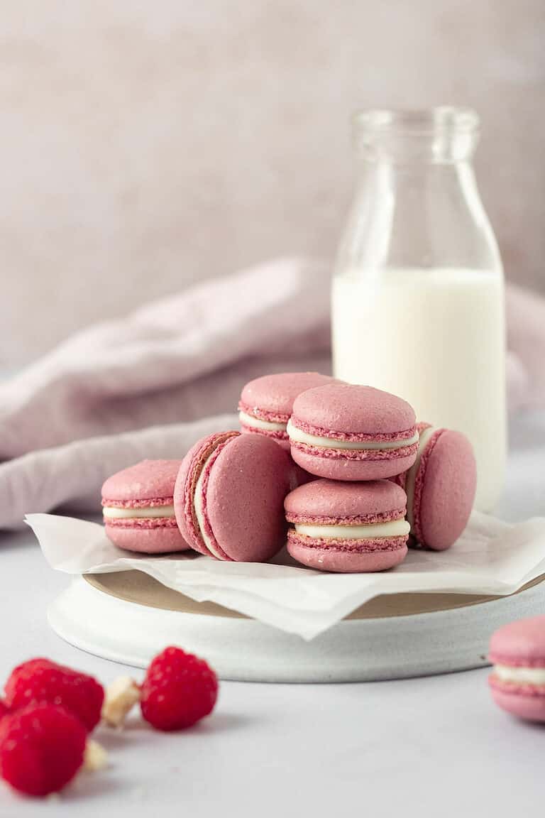 Pink Raspberry Macarons - Aleka's Get-Together