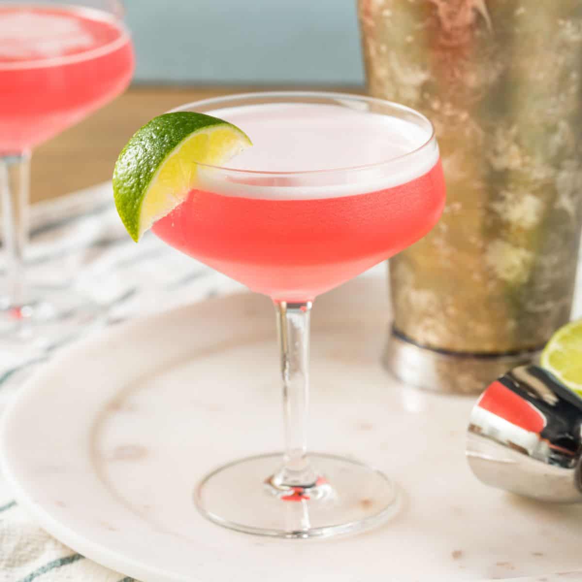 Cosmopolitan cocktail with triple sec.