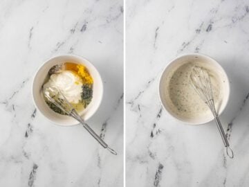 Sauce in a bowl.