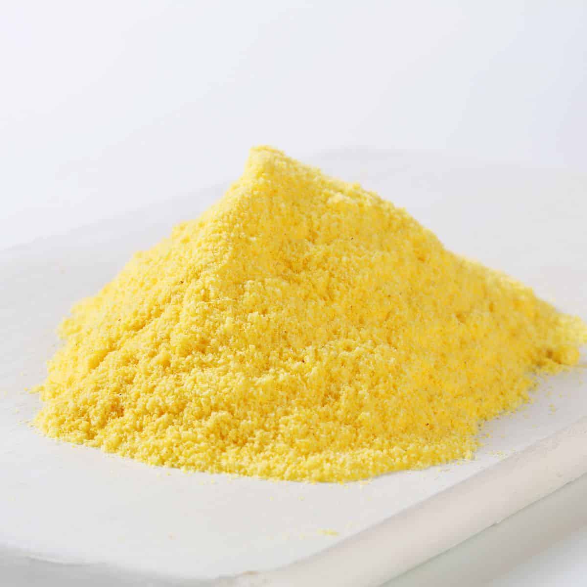 Cornmeal on table.