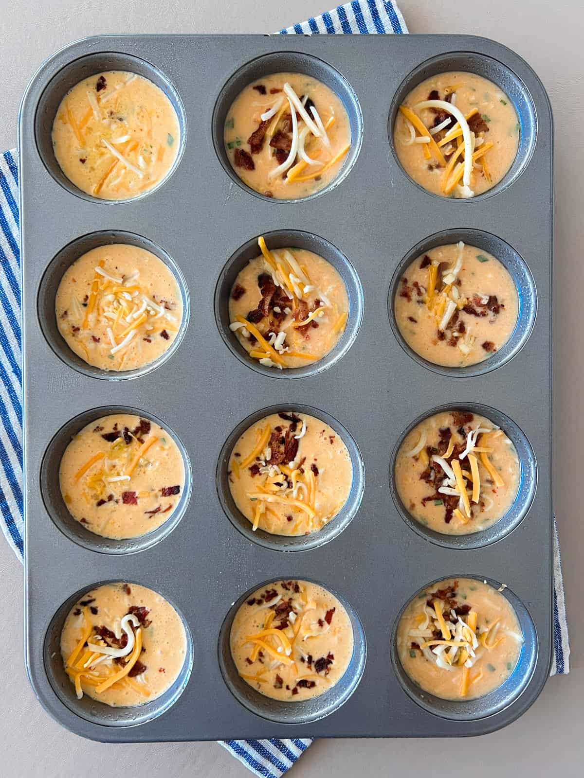 Egg bites in muffin tin.