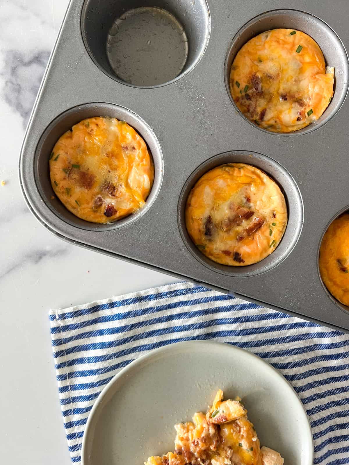 Egg bites out of the oven.