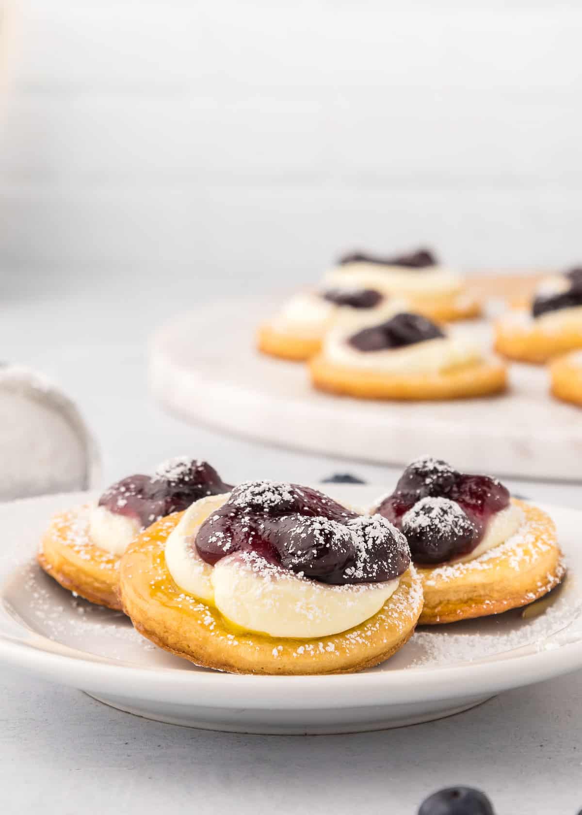 Blueberry crescent roll danish.