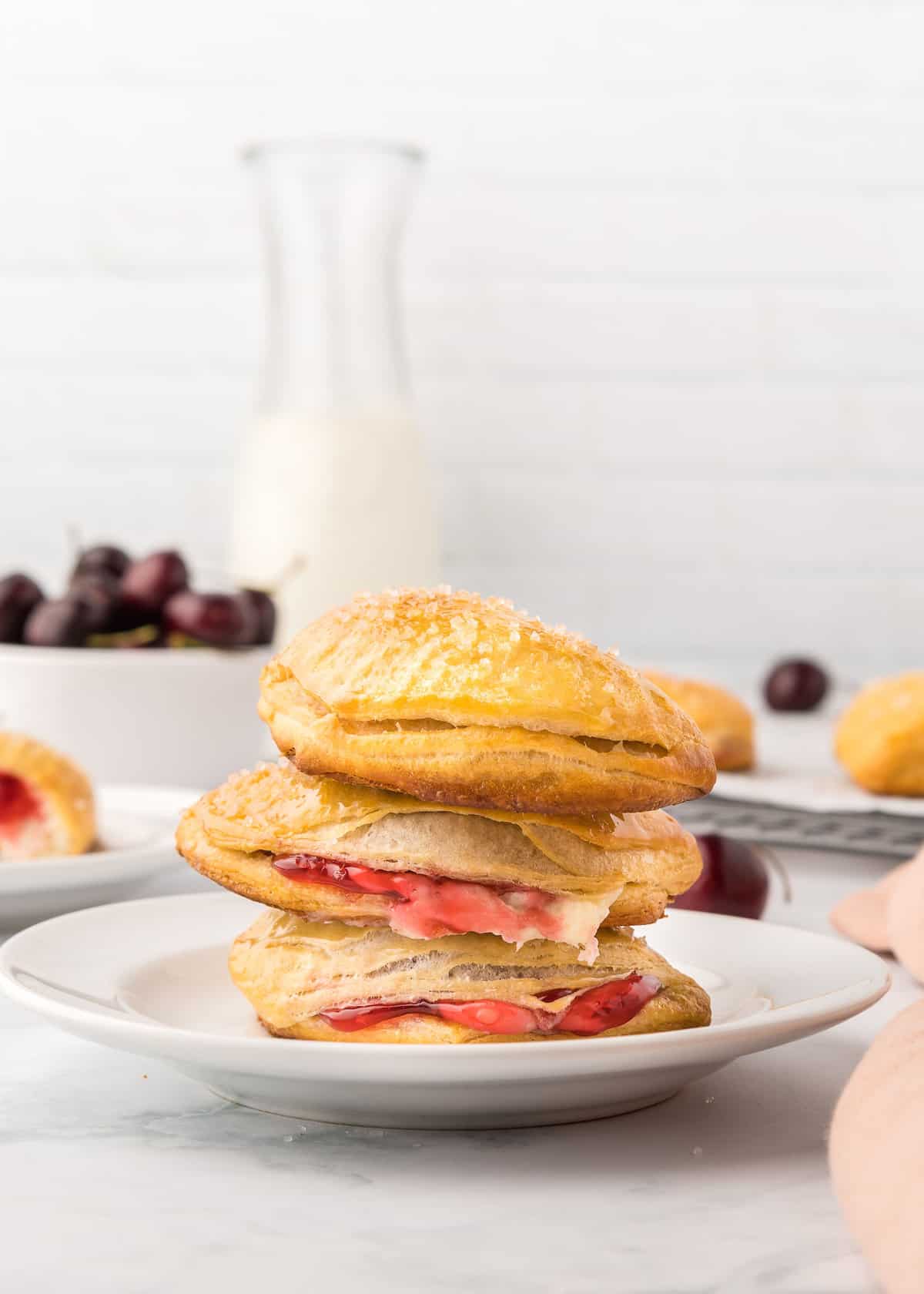 Dessert empanadas with cherry filling.