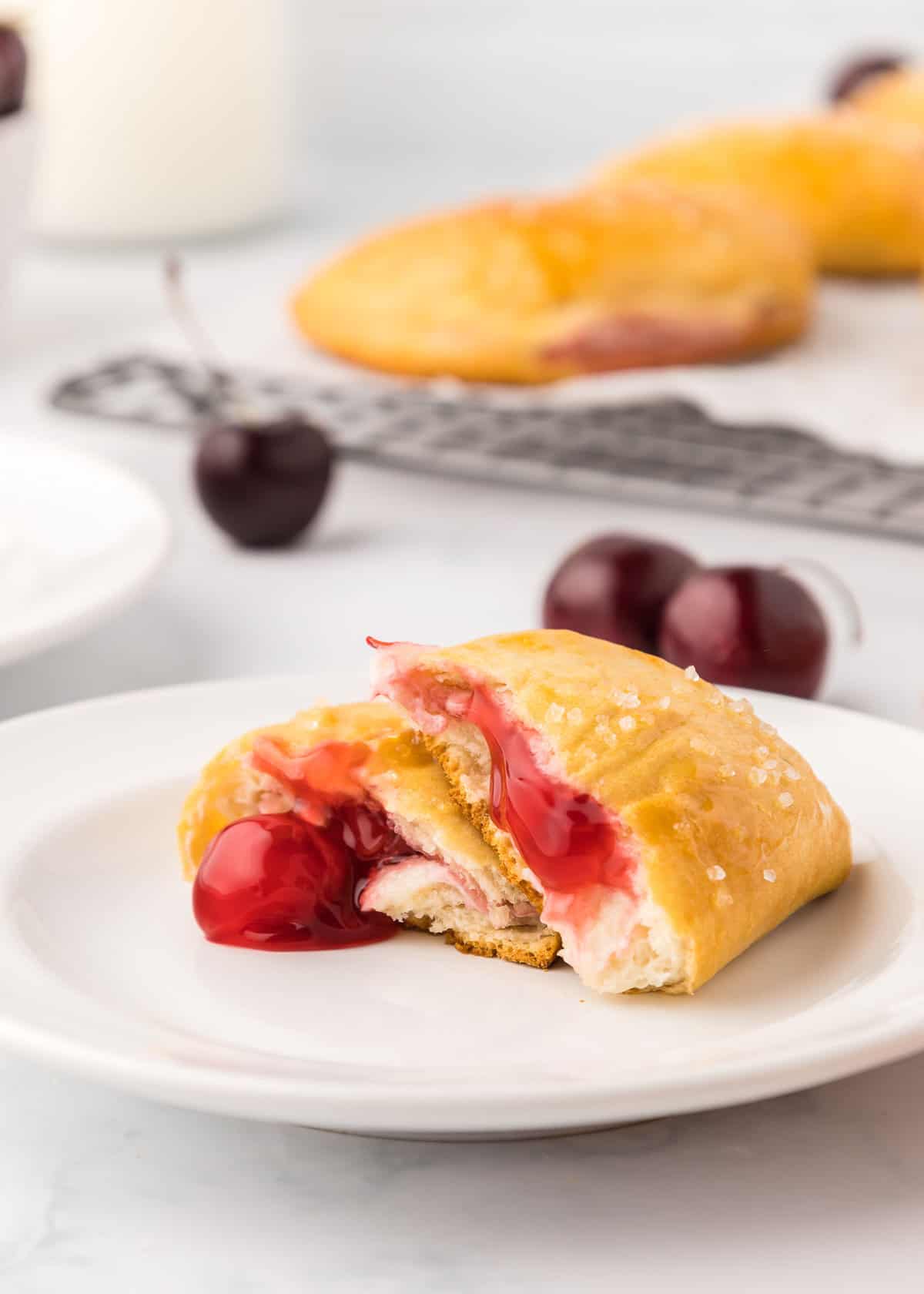 Cherry cheesecake empanada.