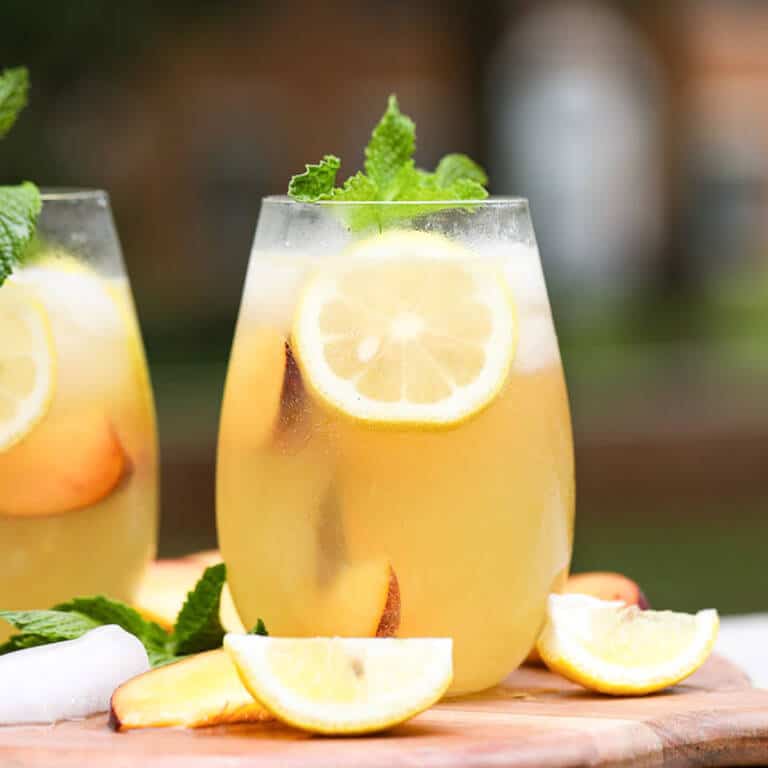 Peach White Wine Spritzer Aleka's GetTogether
