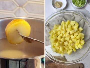 Diced potato.