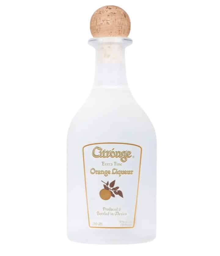 Bottle of citronge orange liqueur.