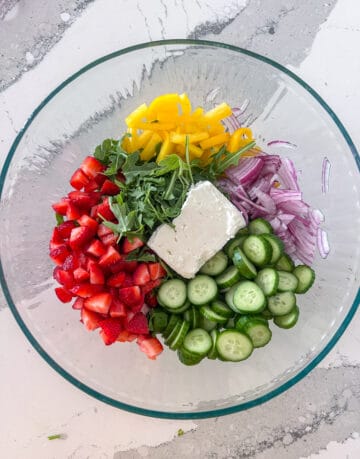 All ingredients in a bowl.