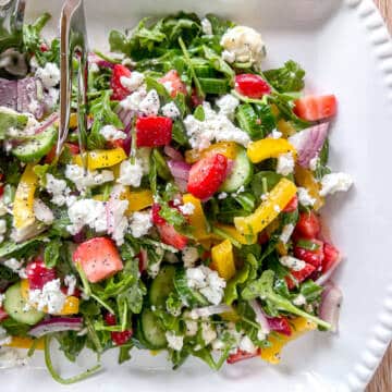 Arugula strawberry salad.