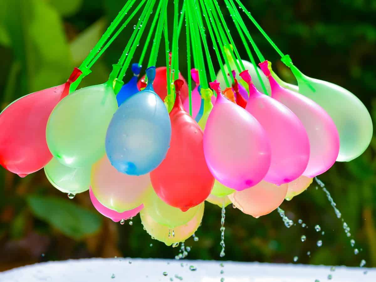 Water balloons filling up.
