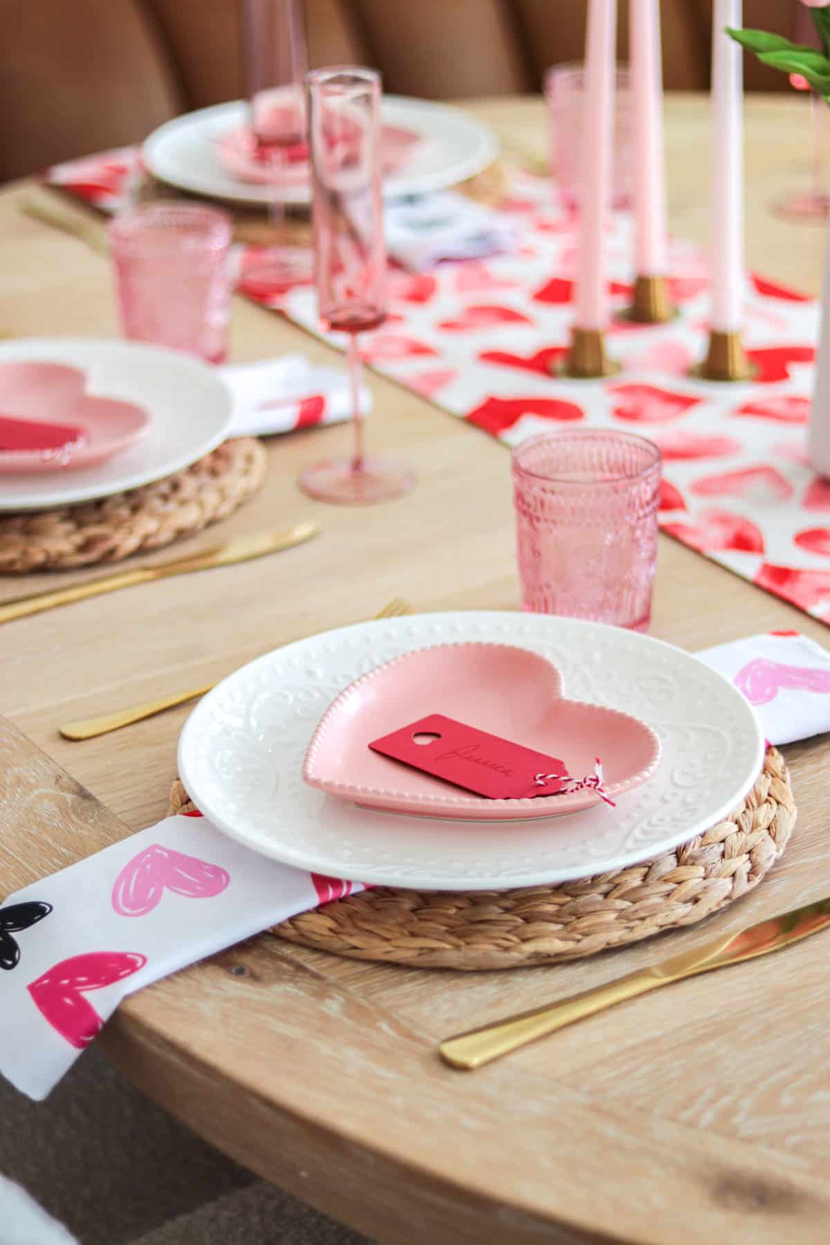 Valentine's Table Setting.