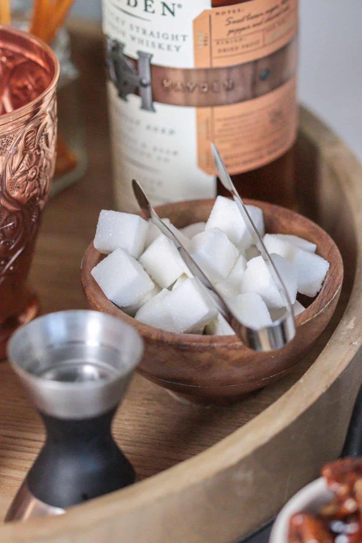 Sugar cubes for mint julep.