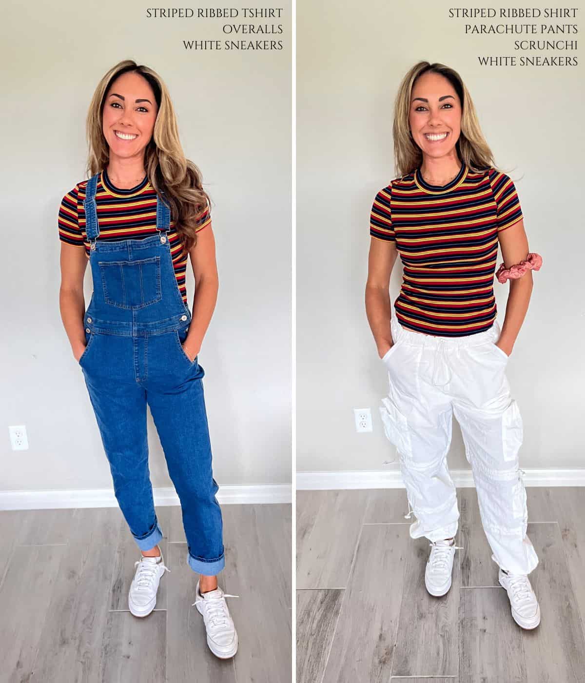 90's striped outfit best sale