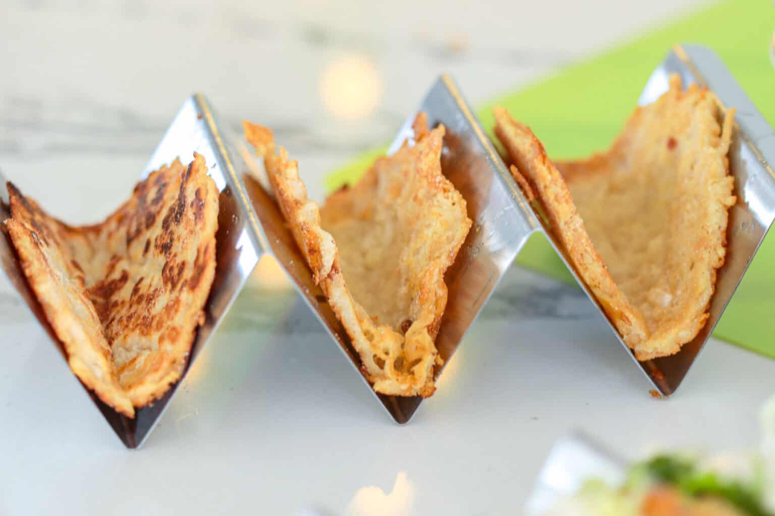 Caesar Salad Tacos with Crispy Parmesan Shell - Aleka's Get-Together