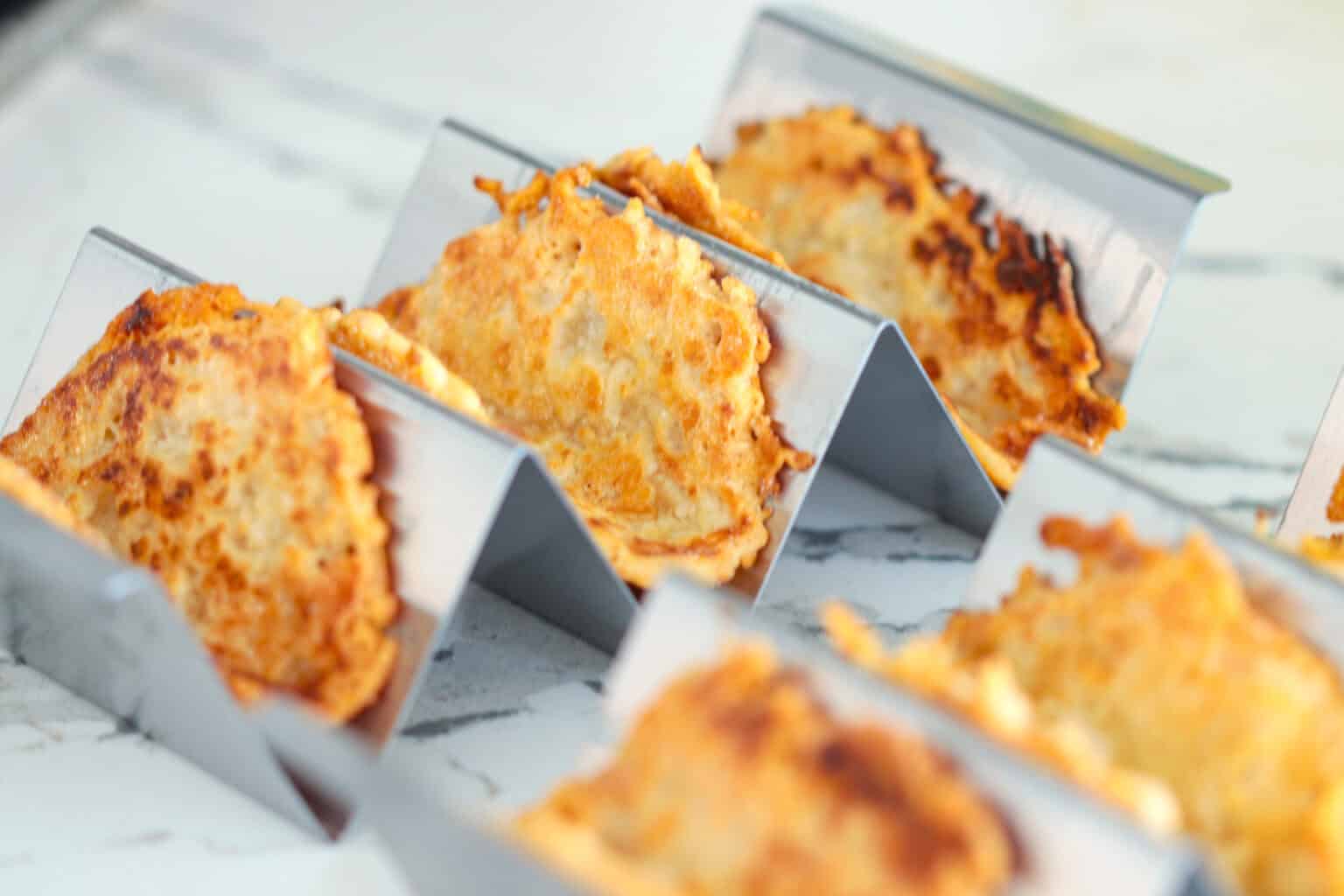 Caesar Salad Tacos with Crispy Parmesan Shell - Aleka's Get-Together
