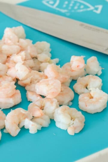 Chopped shrimp.