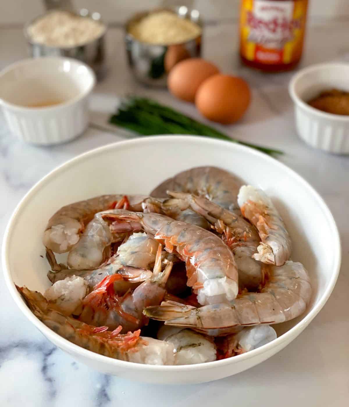 Shrimp in a bowl.