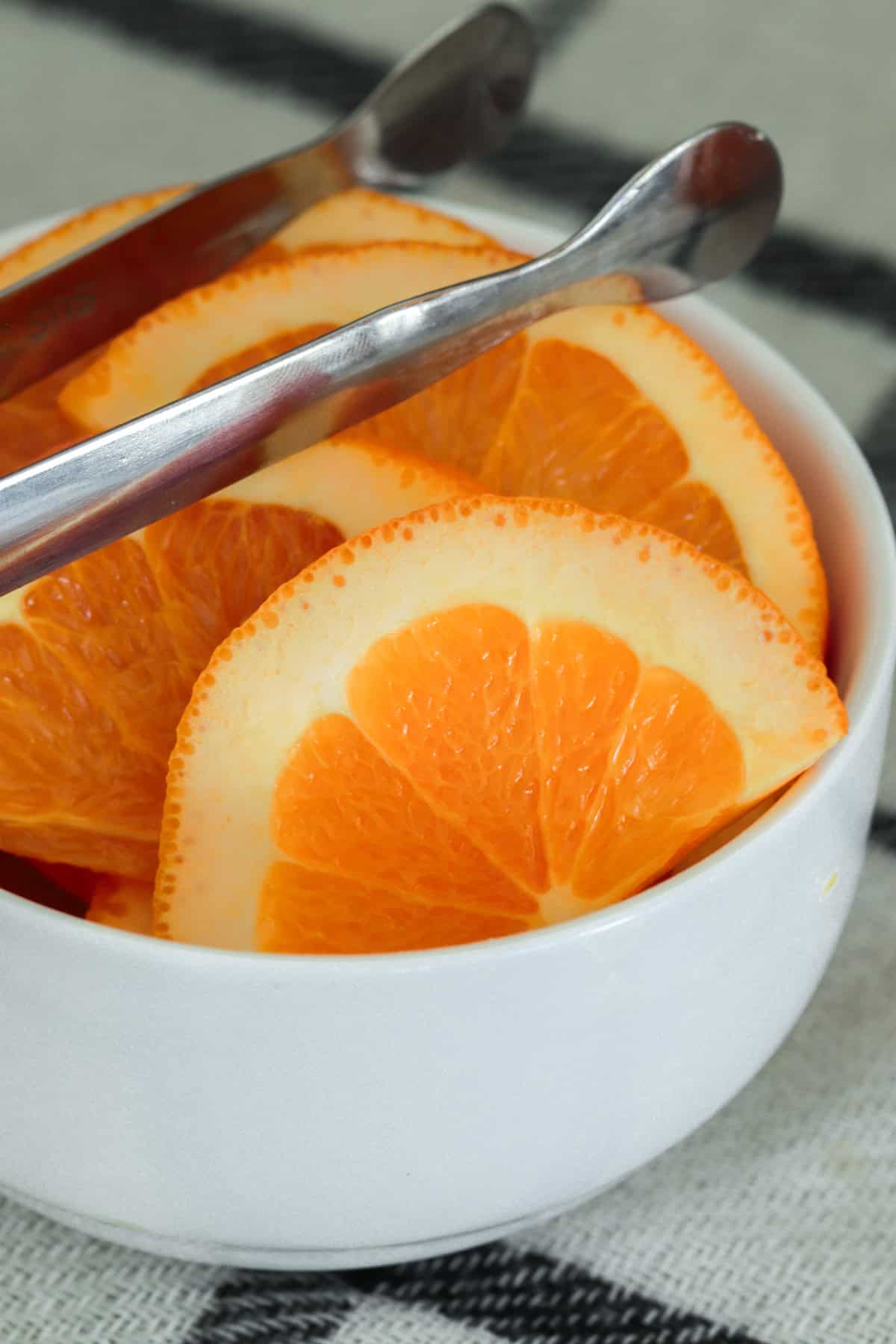 Sliced oranges.