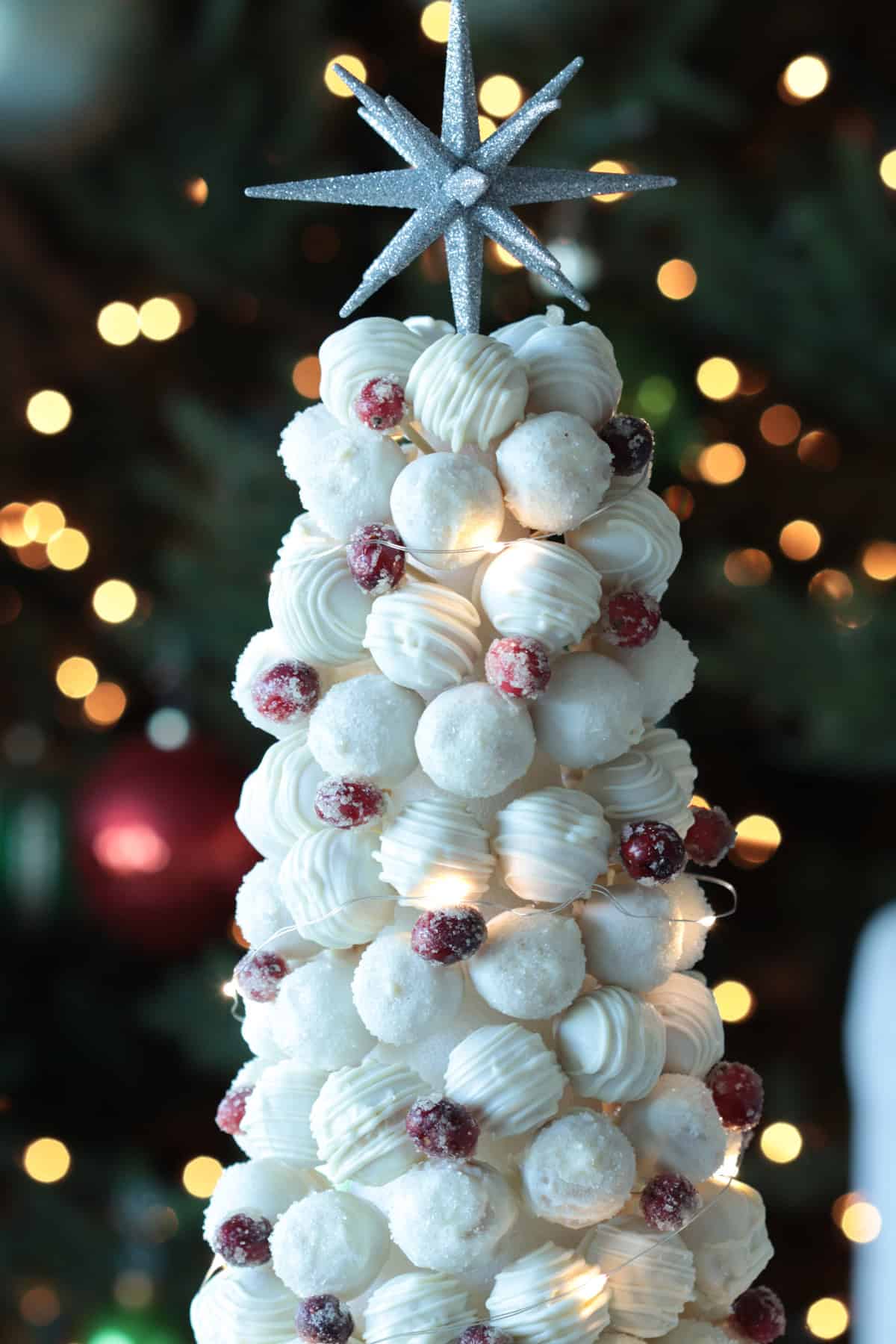 Cake ball tree for christmas parties.