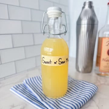 Sweet and sour mix bottle.