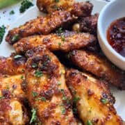 Crispy baked hot honey wings glazed with hot honey sauce.